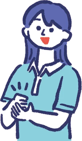 閃いた女性のイラスト